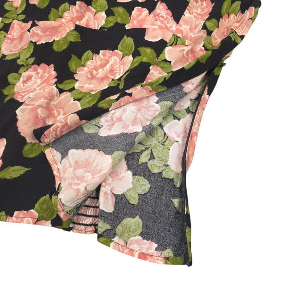 Reformation Tank Top Black Pink Floral Camisole Adjustable Straps - Picture 4 of 6